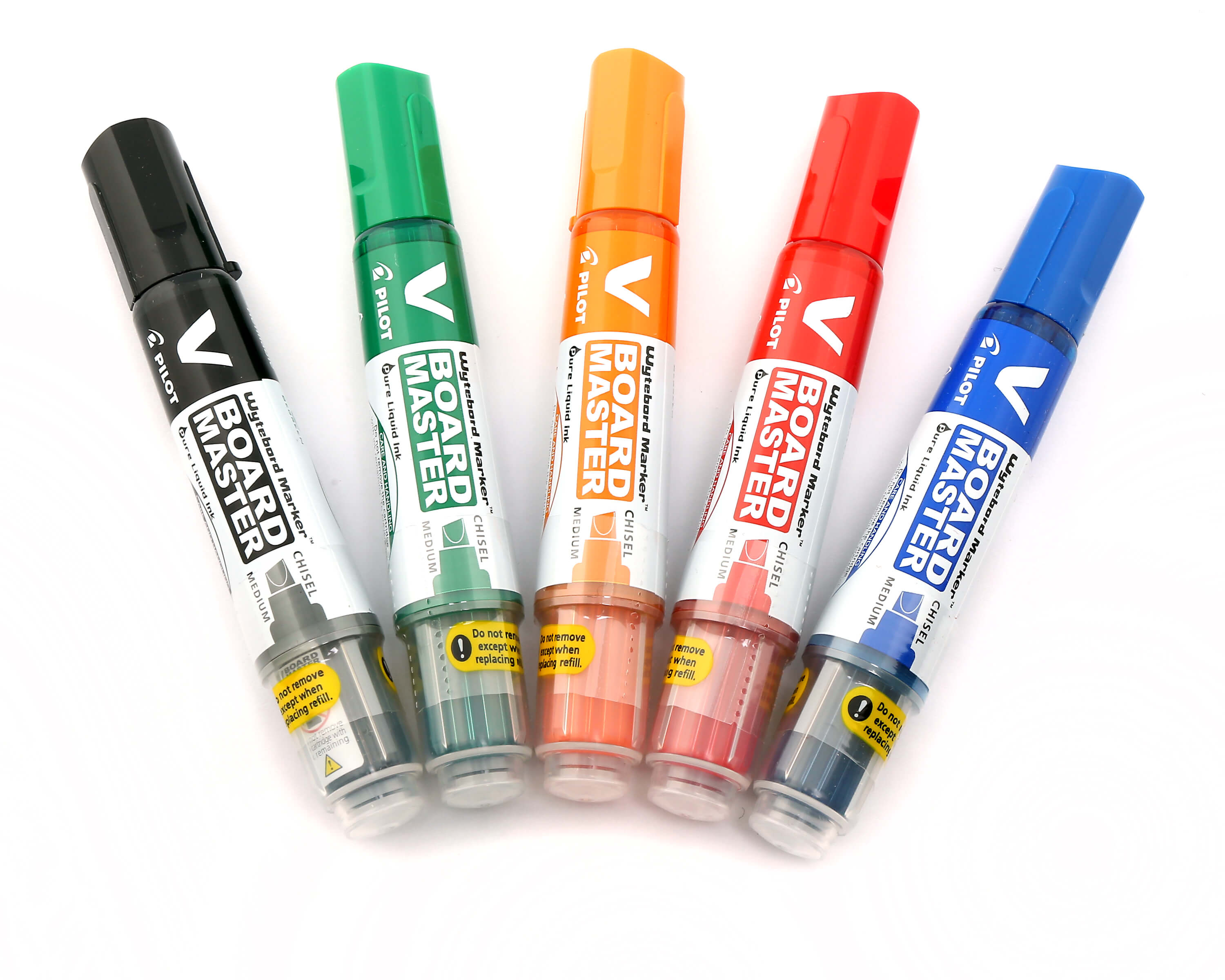 Package of 5 Pilot markers for writing on dry erase whiteboards and glass boards