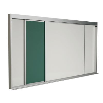 Horizontal sliding board with 1 fixed board ans 2 sliding boards