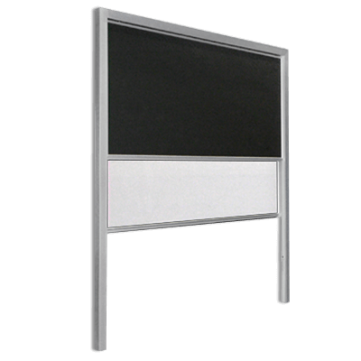 Vertical sliding board with several writing surfaces