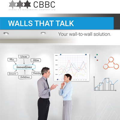 Wall-to-wall board catalog from the Canadian Blackboard Company